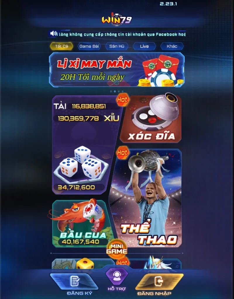 Đăng nhập và xử lý quên mật khẩu Win79